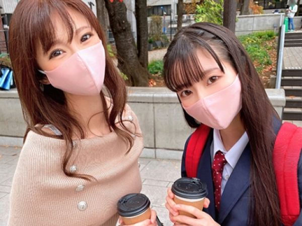 【年の差姉妹ナンパ】『お姉ちゃん、我慢できない…』28歳のチンポ依存症姉が18歳妹と街中で大胆プレイ！イケメンチンポに夢中で貪りつく姿は必見！妹も思わず興奮しちゃう？！